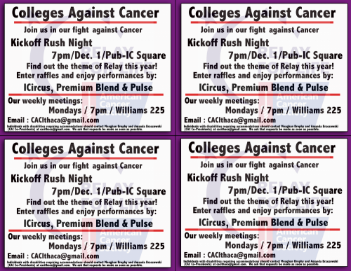 Colleges Against Cancer Mail Flyer